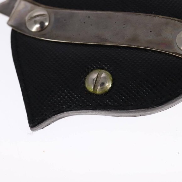 PRADA Key Ring Leather Black Auth ac3522 - Picture 8 of 14